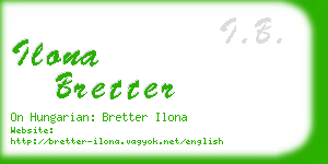 ilona bretter business card